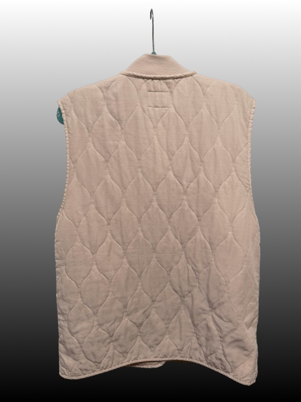 We The Free Free People Billy Quilted Vest Cream Bomber Military Collar Sz S - Picture 5 of 5
